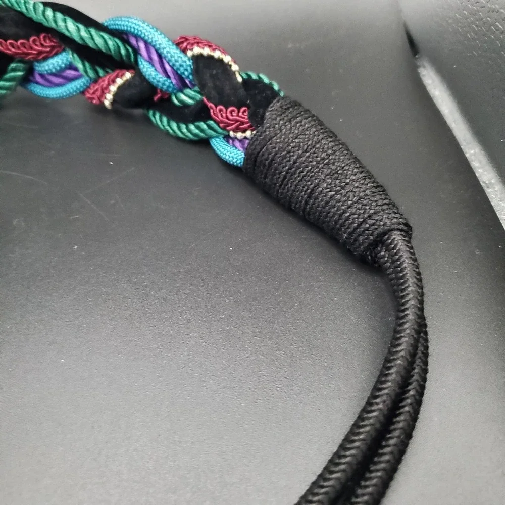 Vintage Colorful Braided Rope/ Cord Belt Size‎ M/L 33